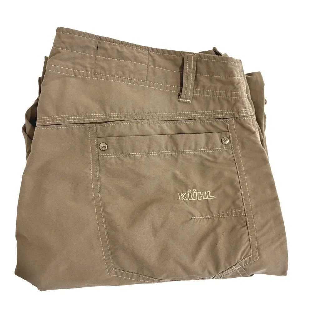 Kuhl Liberator Convertible Pants Mens 38x31 Khaki Tan Stealth Zip Off Hiking
